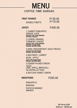 NON COFFEE MENU